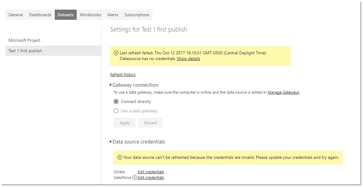 Salesforce data refresh with invalid credentials - Page 2 - Microsoft ...