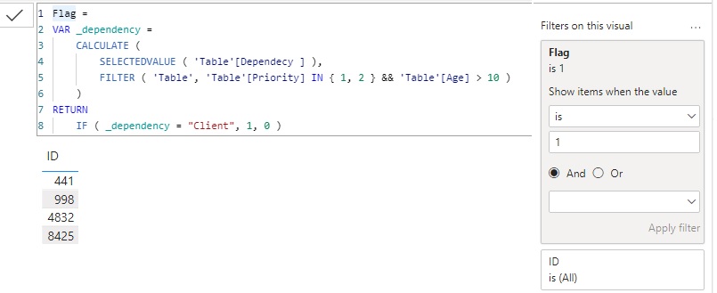 DAX filter - Microsoft Fabric Community