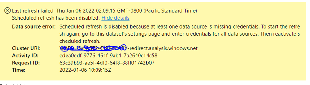 PowerBI Service Data Refresh Issue - Azure Databri... - Microsoft ...