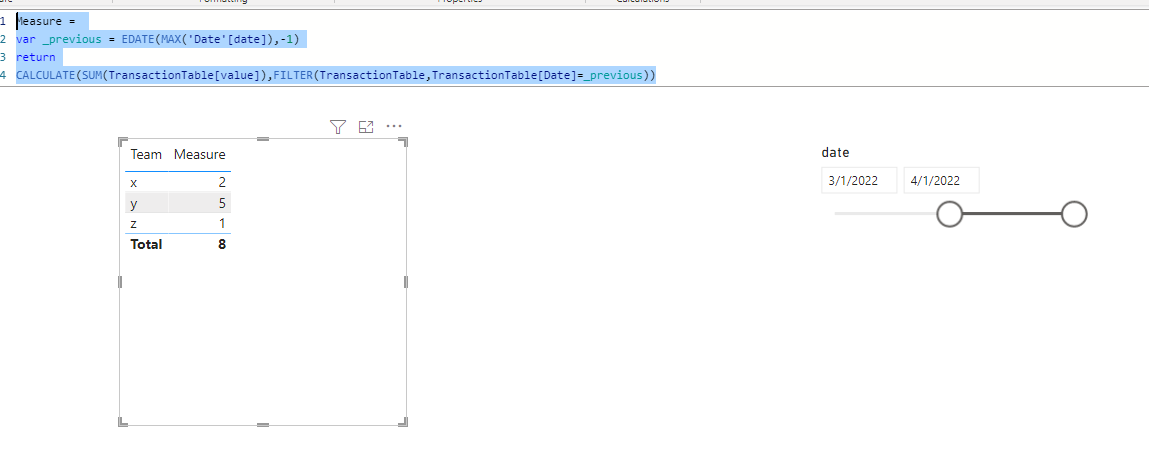 Solved: Previous Date value based on the date selection - Microsoft ...