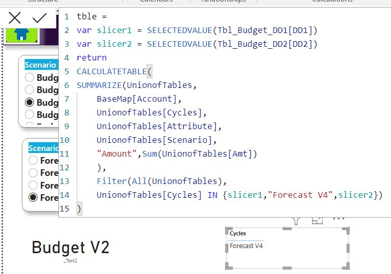 Calculated Table based on Slicer selection - Microsoft Fabric Community