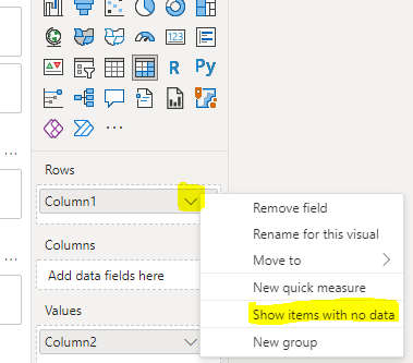 Matrix is not picking up a few rows of data. - Microsoft Fabric Community