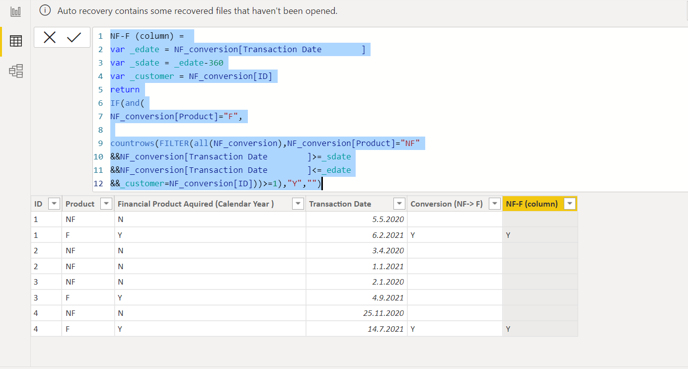 Solved: Finding Conversion in last 360 days - - Microsoft Fabric Community
