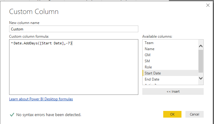 Solved: Custom Column - Formula Not Complete - Microsoft Fabric Community