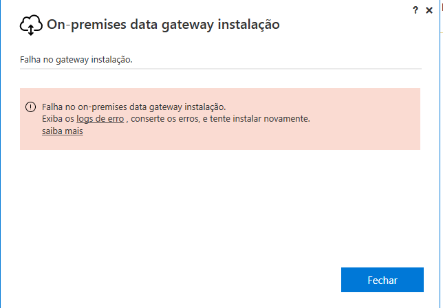 error while installing the gateway. - Microsoft Fabric Community