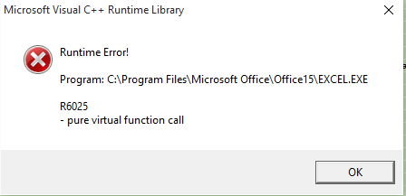 Runtime Error Visual C++ - Microsoft Fabric Community