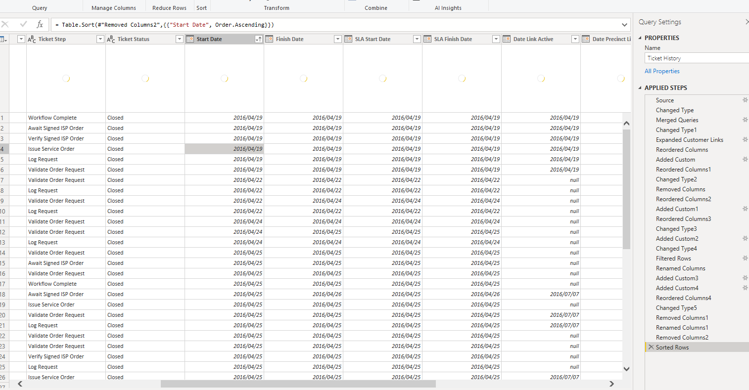 BUG - Sort by Date in Query Editor - Microsoft Fabric Community