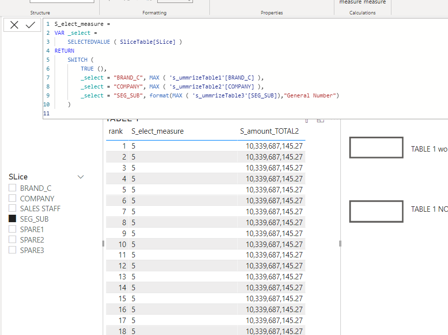 Dynamic dimension only work for Brand but not Segm... - Microsoft ...