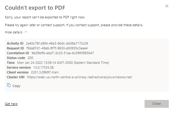 Solved: Exporting to PPT/PDF error - Microsoft Fabric Community