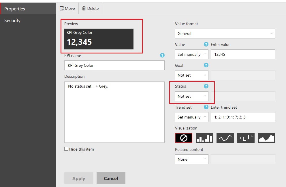 KPI with no status: is Yellow on Android -> must b... - Microsoft ...