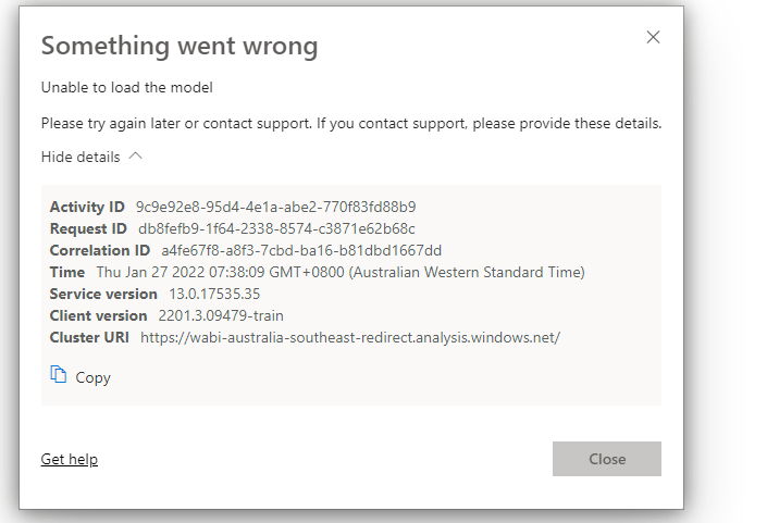 Solved: Something went wrong - Microsoft Fabric Community
