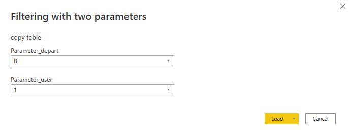 Filtering with two parameters - Microsoft Fabric Community