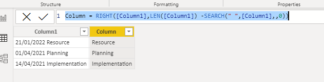 Solved: Split text in calculated column - Microsoft Fabric Community
