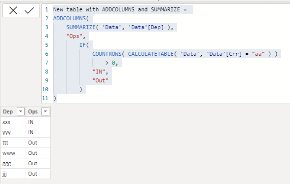 Solved: How can I create a calculated table including valu ...