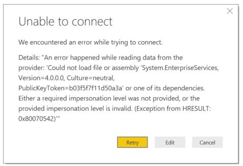 Solved: Unable to Connect message - Microsoft Fabric Community