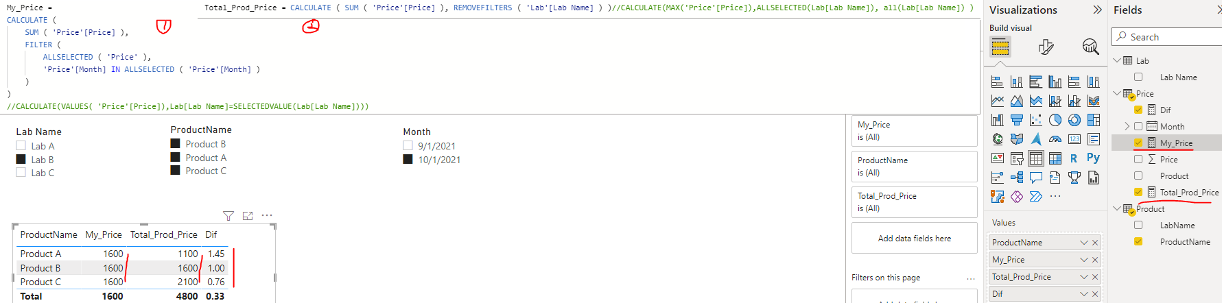Solved: Error on measure + slicer - Microsoft Fabric Community