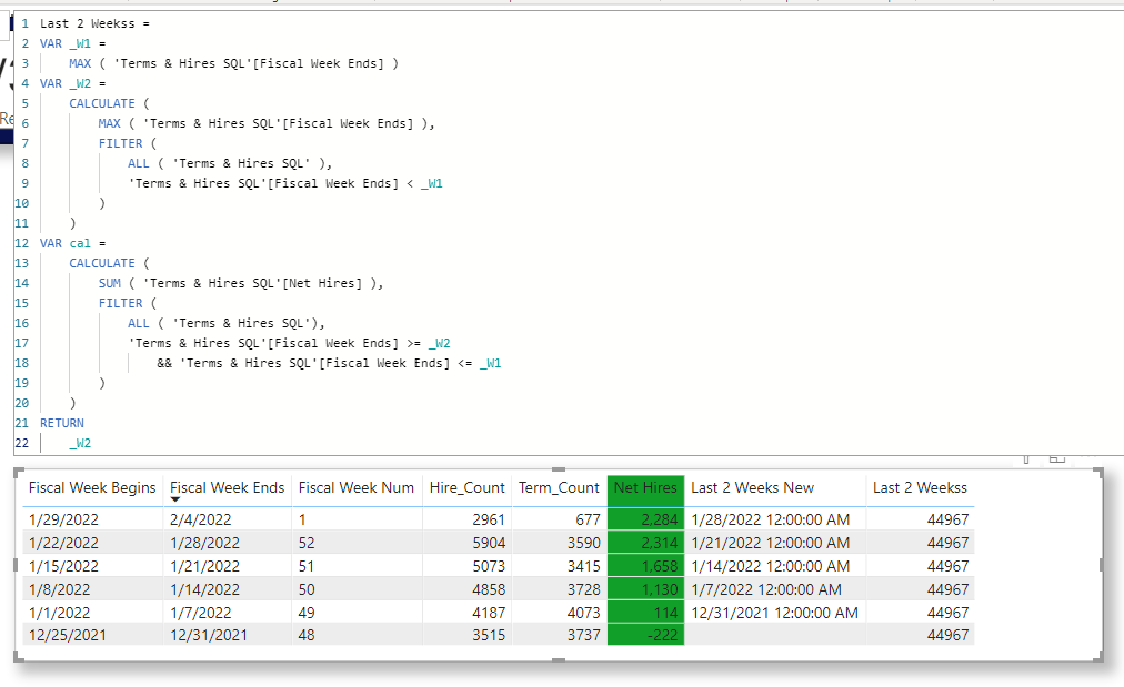 Calculating previous values - Microsoft Fabric Community