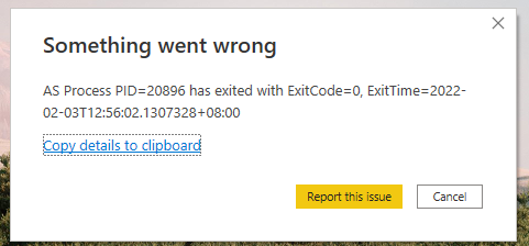 Error on load - Microsoft Fabric Community