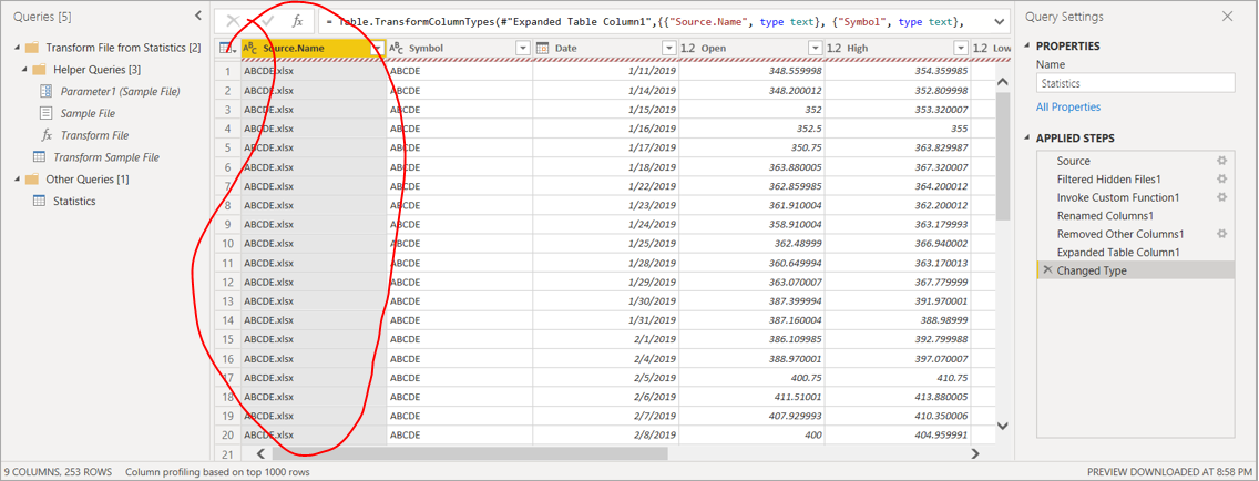 Added column with values to existing file - Microsoft Fabric Community