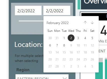 Incorrect behavior. Only up to the 8th is available , but there is data up to the 9th. Also today's date of the 10th is not in yellow text, and future dates are greyed out.