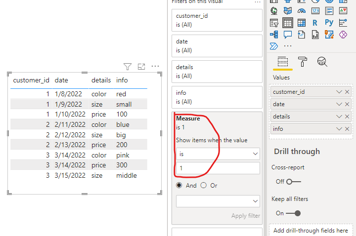 Solved: Show values based on filter and text string - Microsoft Fabric ...