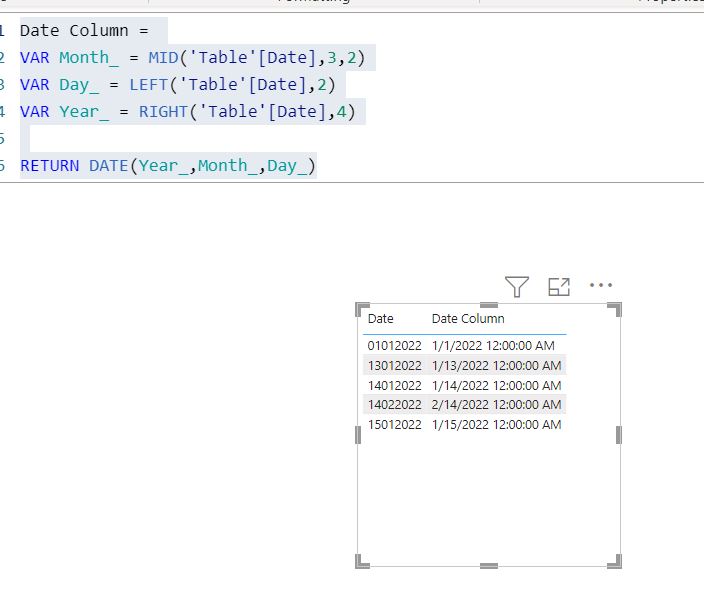 Solved: Date from TEXT - Microsoft Fabric Community