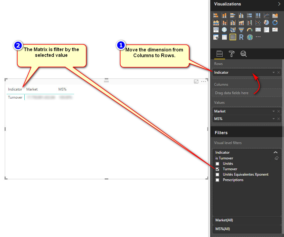 Matrix visual level filter don't allow to select o... - Microsoft ...