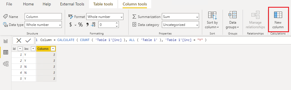 Count with calculated column - Microsoft Fabric Community