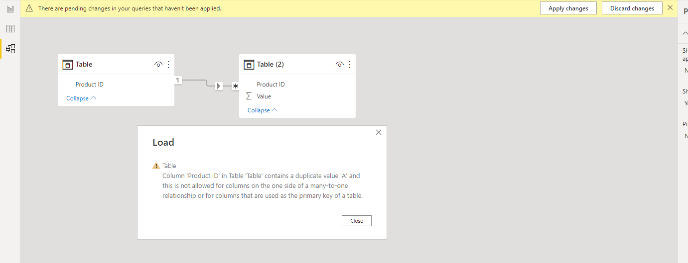 Solved: Unknown duplicate error when refreshing dataset