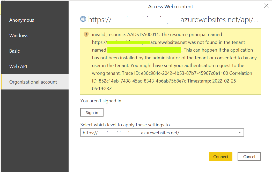 invalid_resource: AADSTS500011: - Microsoft Fabric Community
