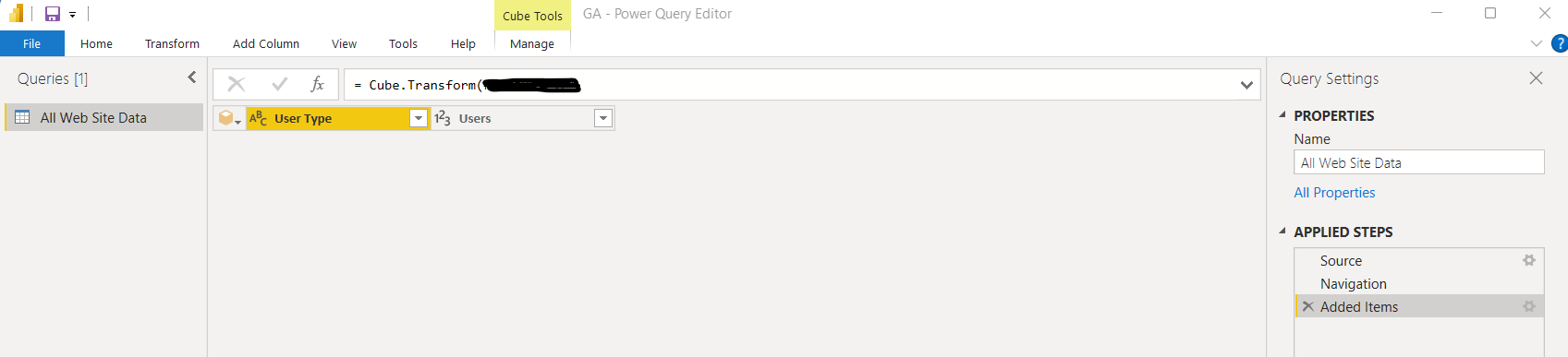 Solved: "This table is empty" on importing from google ana ...