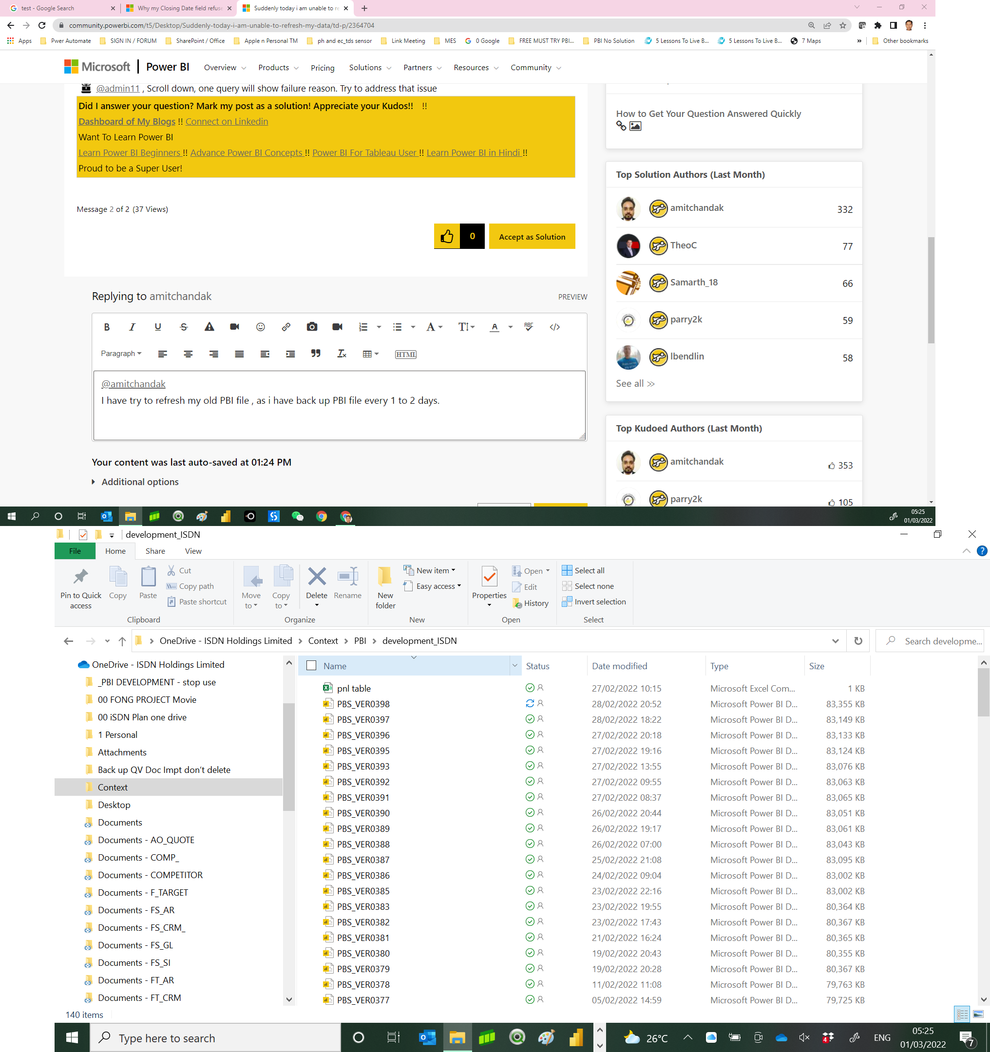 Solved: Suddenly today i am unable to refresh my data . - Microsoft ...