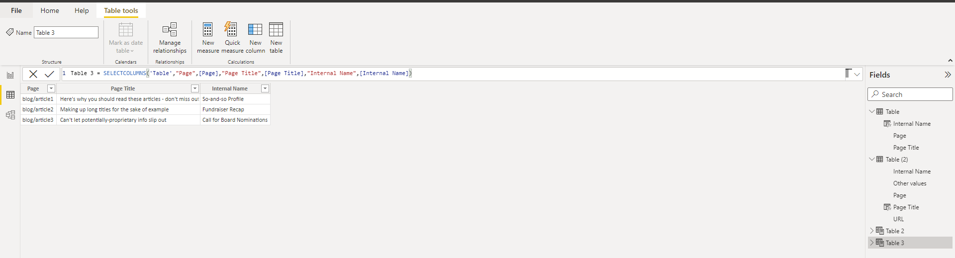 Creating a key table that combines related columns - Microsoft Fabric ...