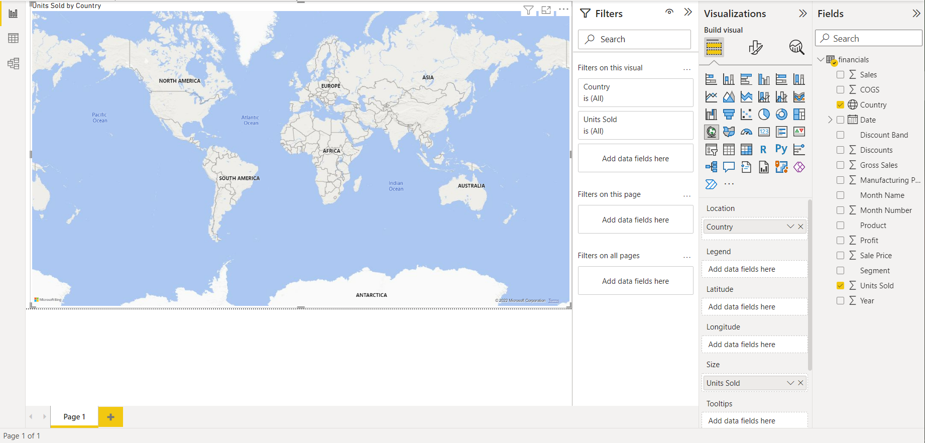 Map visual not responding to Location and Size - Microsoft Fabric Community