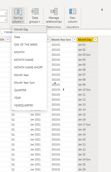 Solved: Month Day Calendar table - Microsoft Fabric Community