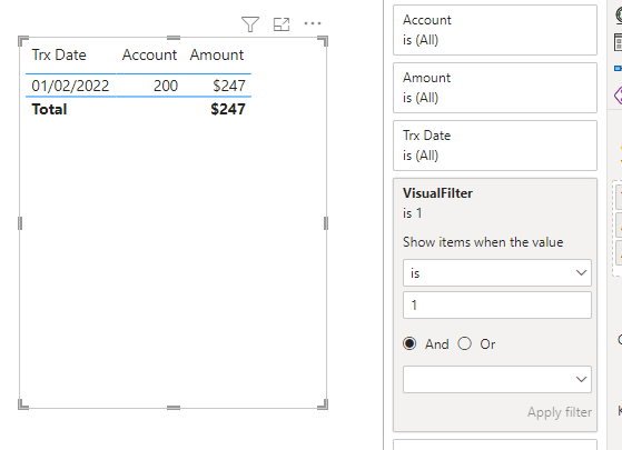 Drillthrough based on disconnected table - Microsoft Fabric Community