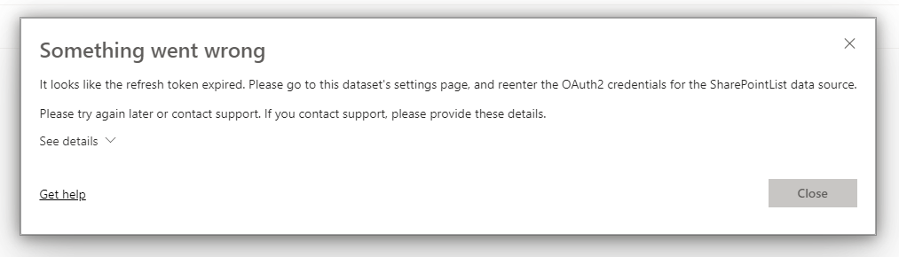Solved: refresh at web services get error msg. - Microsoft Fabric Community