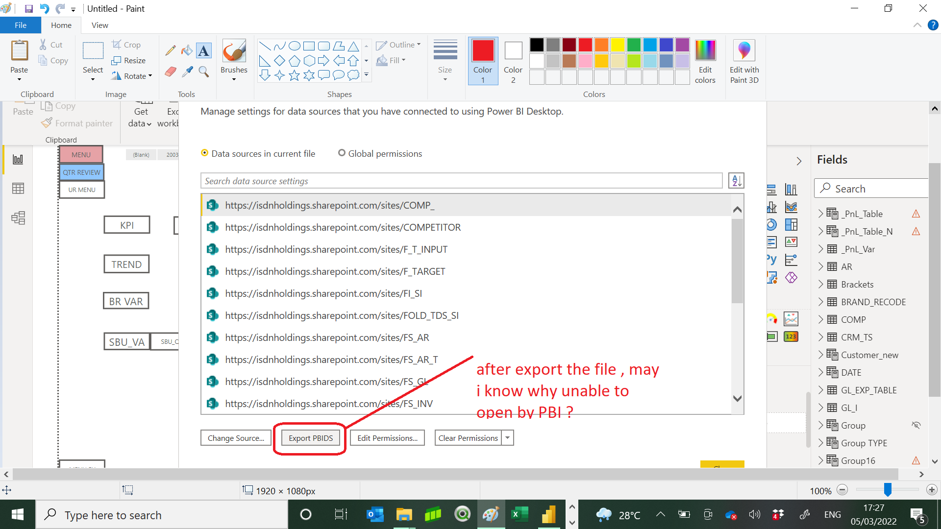 Why export PBIDS file i unable to open it ? - Microsoft Fabric Community