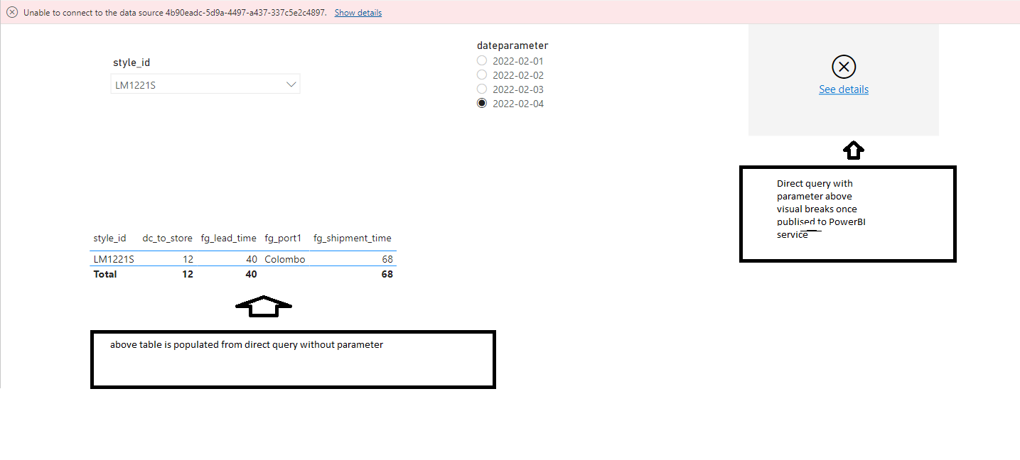 parameterized direct query in powerBI - Microsoft Fabric Community