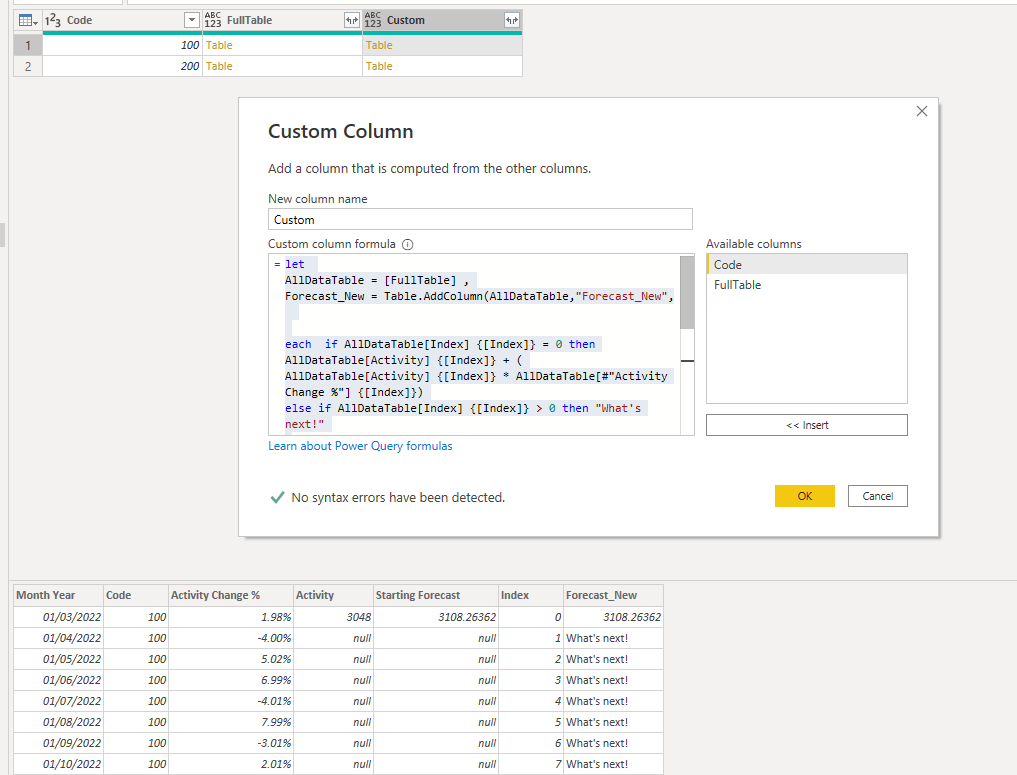 Solved: Calculation based on Previous Row / Month - Microsoft Fabric ...