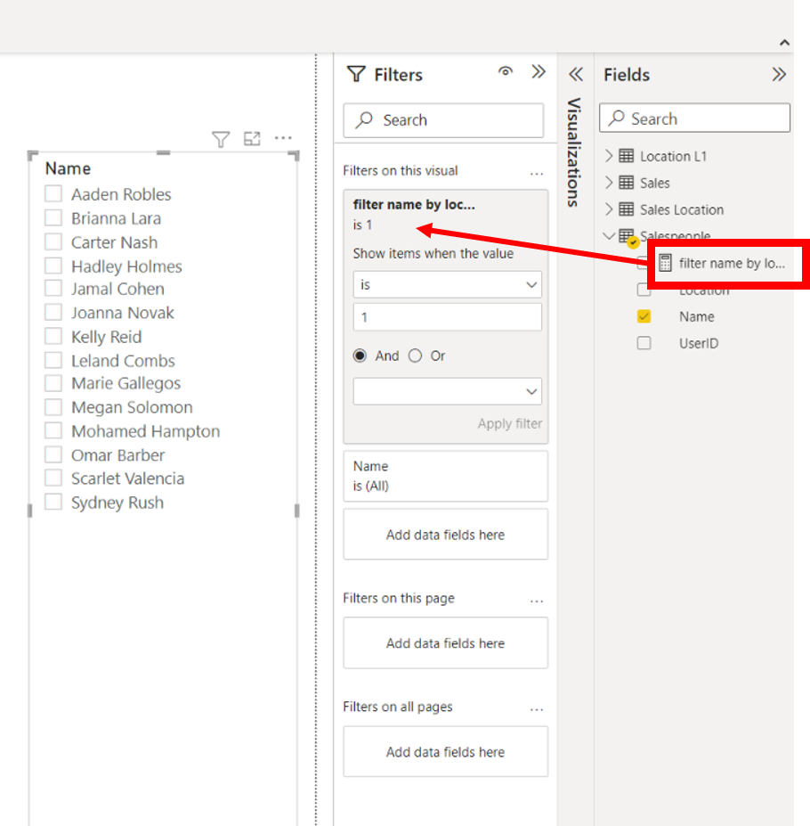 Solved: Filtering a slicer (no relationship_ - Microsoft Fabric Community
