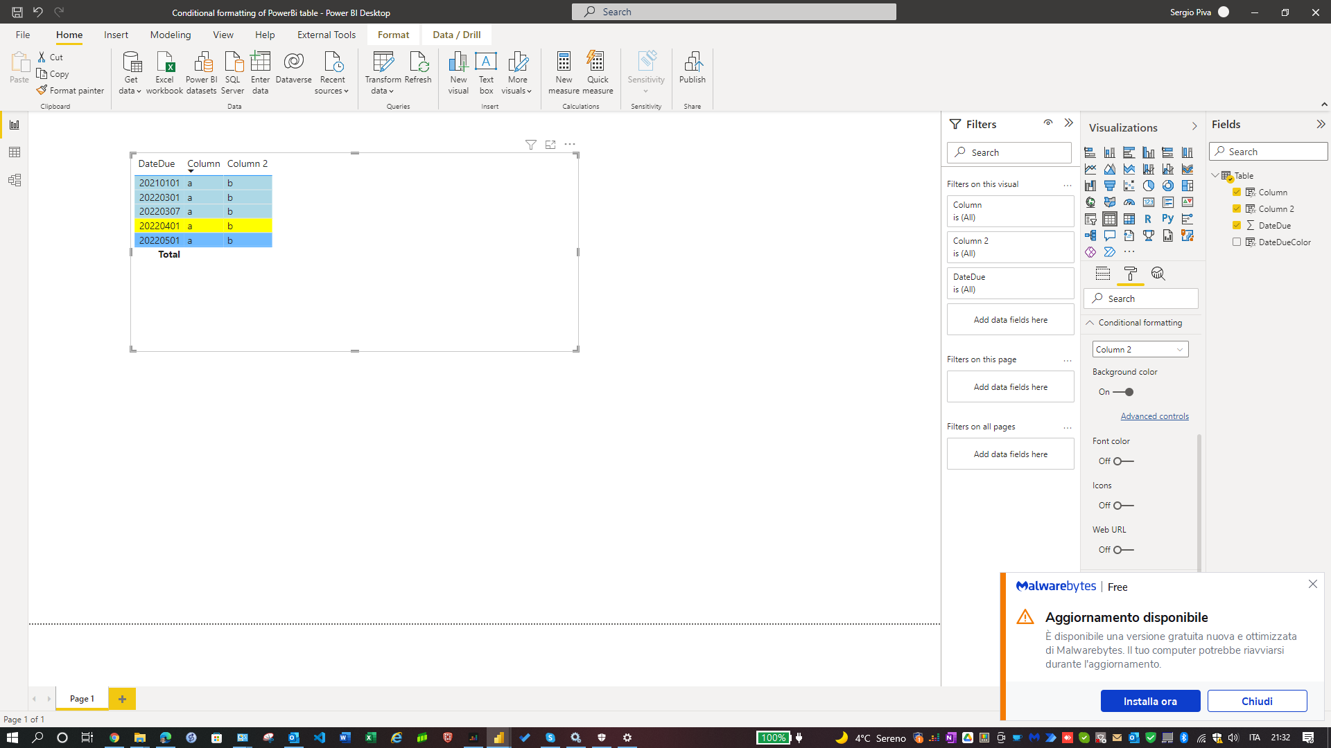 Solved: Conditional formatting of PowerBi table - Microsoft Fabric ...