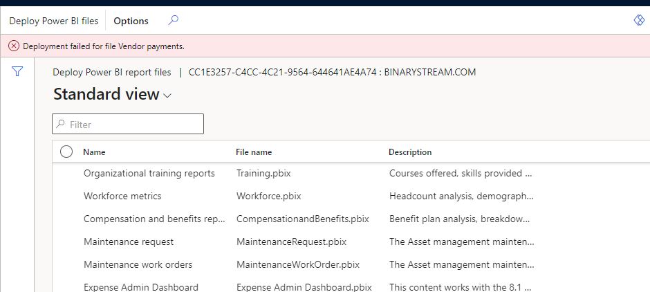 Deploy Power BI reports from on premise F&O proble... - Microsoft ...