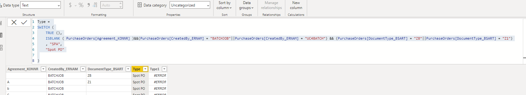 Solved: Problem with Using SWITCH Function - Microsoft Fabric Community
