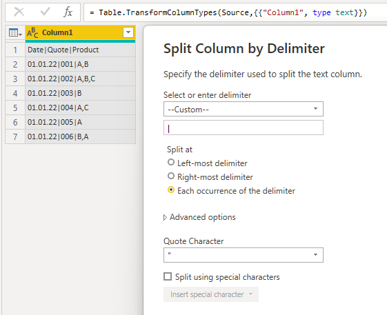 Solved: Splitting Text Column - Tables - Microsoft Fabric Community