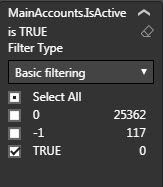 Services - converted values to -1/0 but left the 'TRUE' value select.  All Boolean data was converted so no values = True