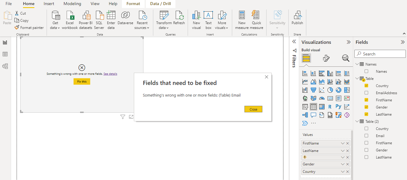 Creating report with Dynamic fields - Microsoft Fabric Community