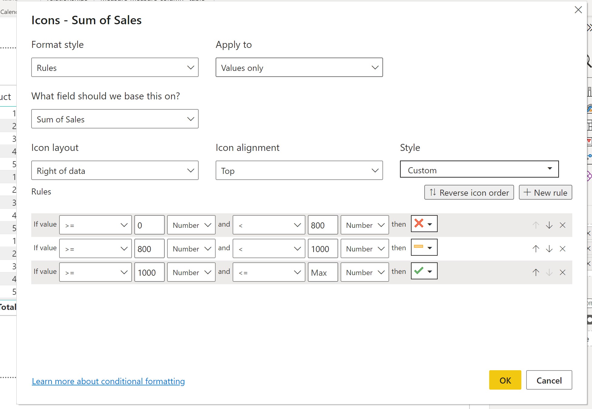 Solved: color depend on value - Microsoft Fabric Community