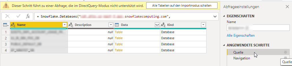 Snowflake Direct Mode not working - Microsoft Fabric Community
