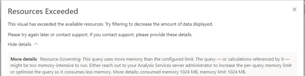 Solved: Memory limit in Power BI Service - Microsoft Fabric Community